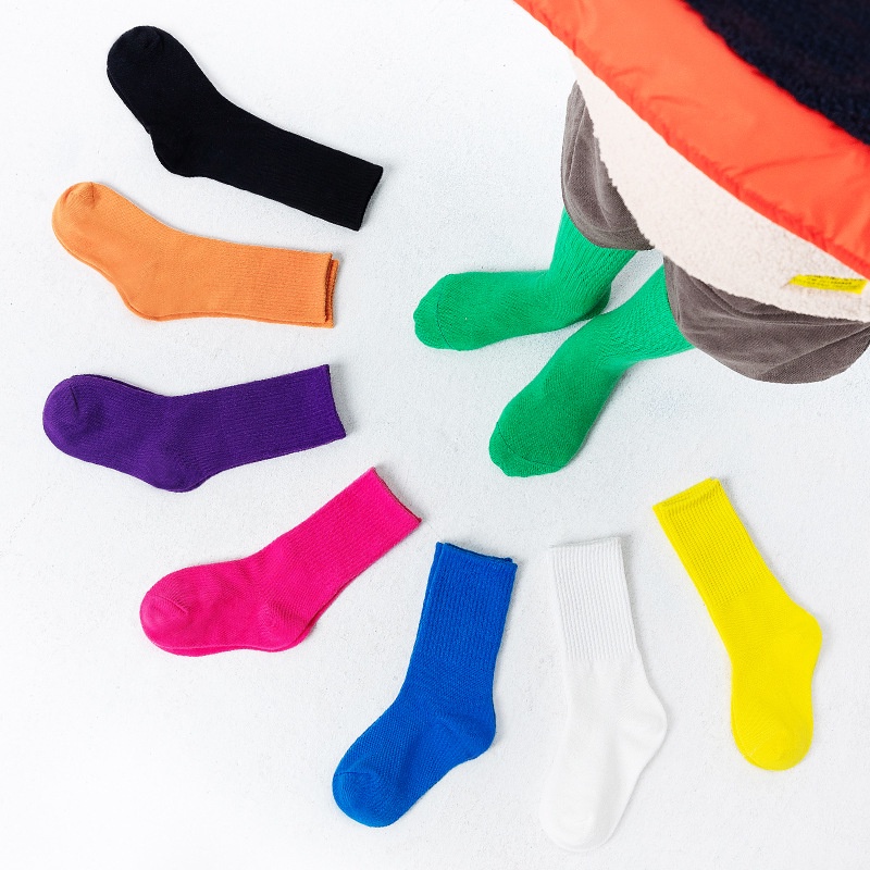 Vớ Cotton Mềm Màu Kẹo Cho Bé 3-12 Tuổi