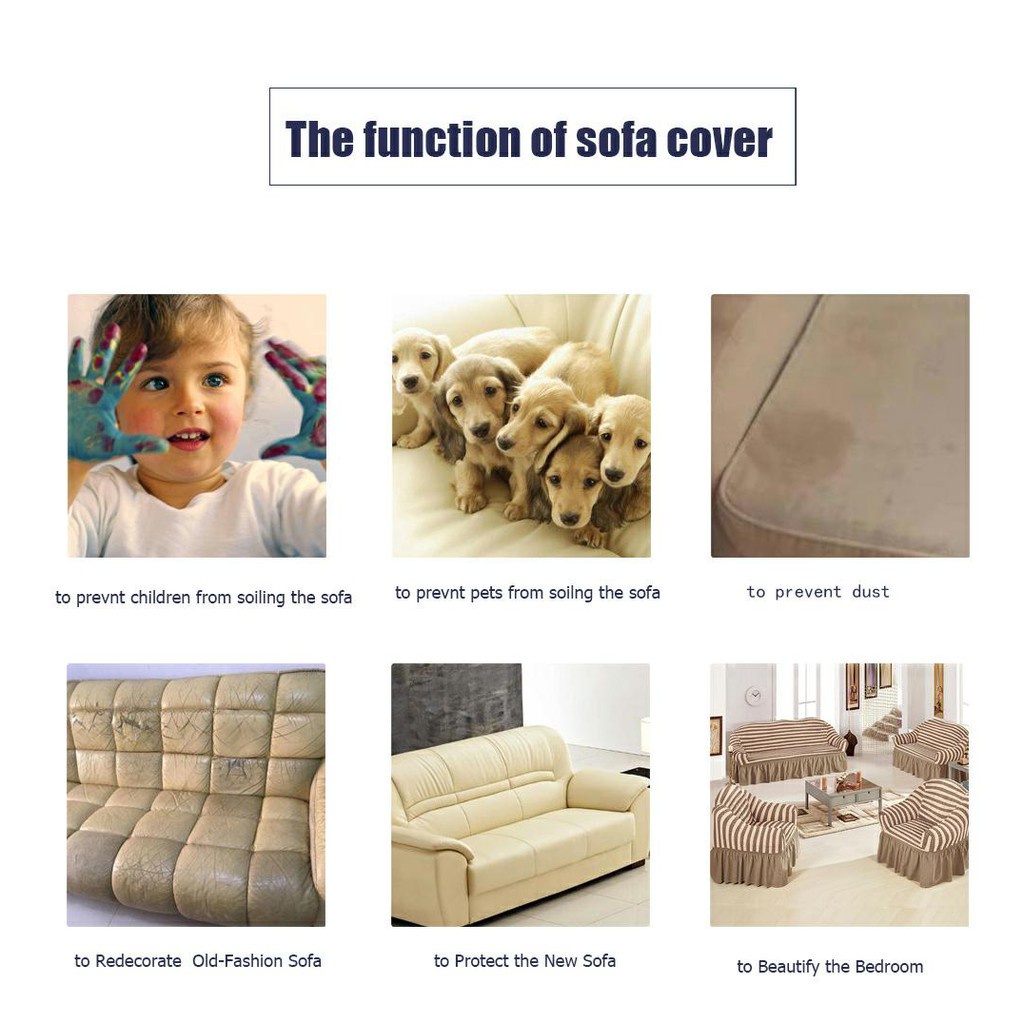 Vỏ bọc ghế sofa 1/2/3/4 chỗ ngồi đàn hồi tốt chuyên dùng trang trí nội thất