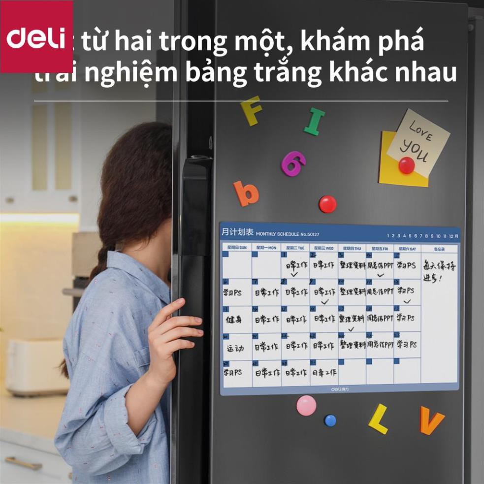 Bảng nhắc việc từ tính không viền Deli 420x300mm - 50127 [Deli]