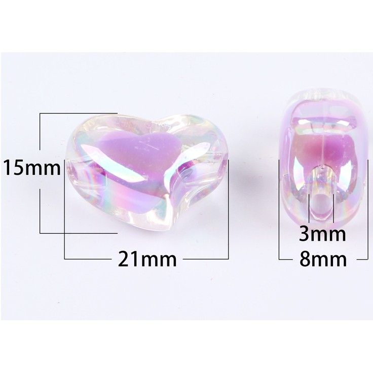 Hạt nhựa acrylic màu sắc kẹo ngọt dùng làm trang sức DIY