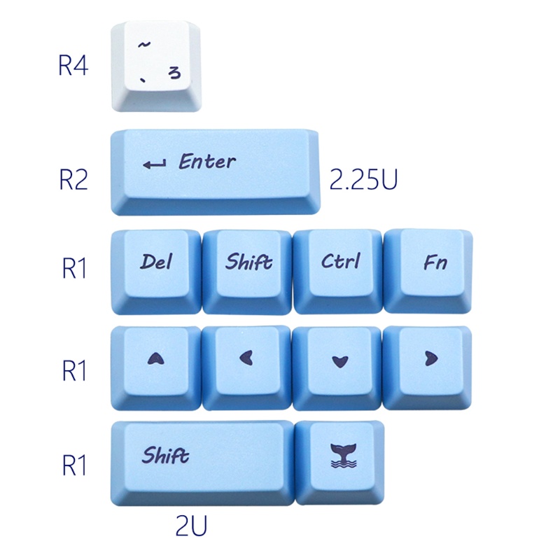 Bộ Nút Bàn Phím PBT Bền Bỉ Dành Cho GH60 GK61 GK64 73 Phím