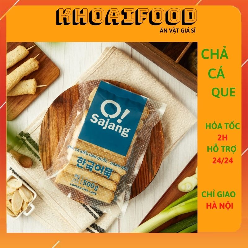 Chả cá Hàn Quốc dạng que Osajang thả lẩu tokbokki, chiên ăn vặt đều ngon túi 500g