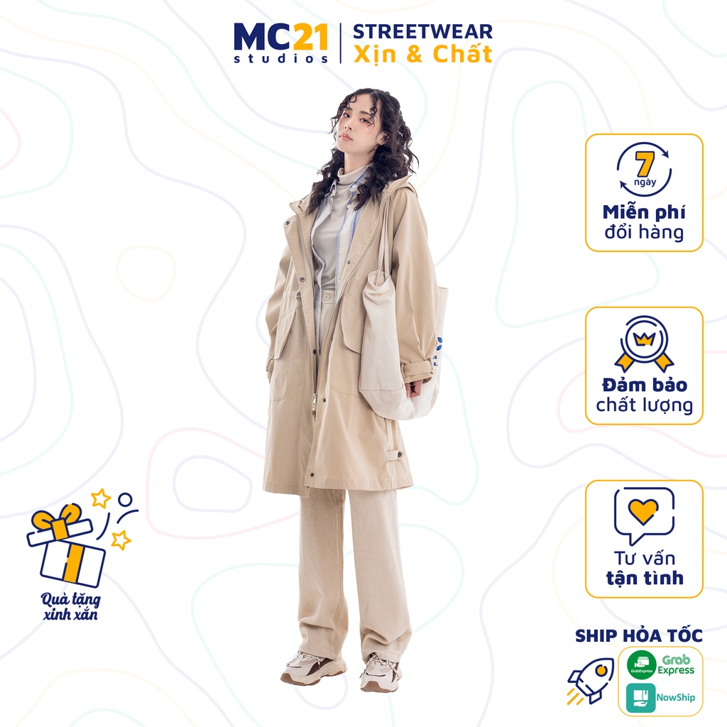 Áo khoác măng tô trench coat MINION CLOTHING unisex nam nữ chất kaki dày dặn 2 lớp có lót gió A3107