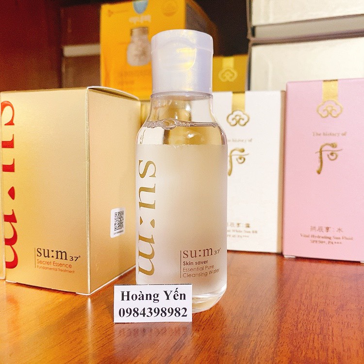 Tẩy trang Su:m37 dạng nước 3 trong 1 Skin Saver Essential Cleansing Water 100ml