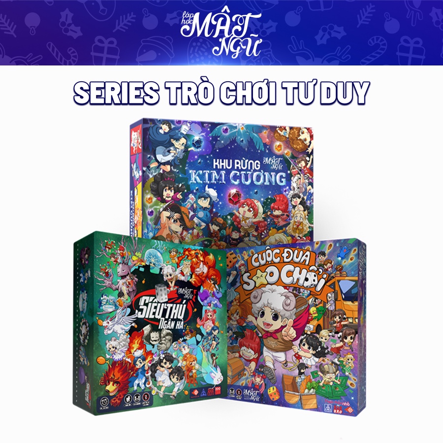 [Mã LIFEMALL2505 giảm 10% đơn 250K] Combo Lớp Học Mật Ngữ - Cuộc Đua Sao Chổi - Board Game VN