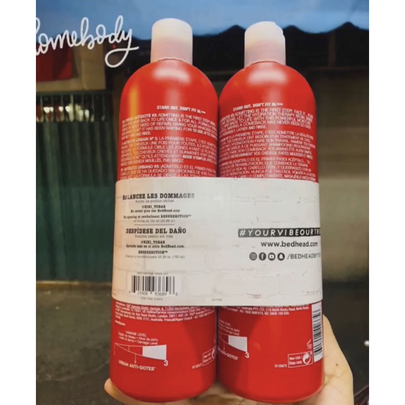 [ Hàng Chính Hãng] Dầu Gội - Xả TIGI đỏ-Phục hồi tóc khô sơ, hư tổn (Red) 750ml - |Siêu thơm|Siêu mềm mượt