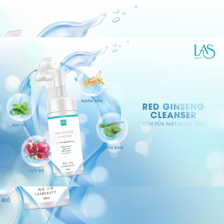 Kem rửa mặt, kem rửa, kem rửa mặt nhân sâm, LAS BEAUTY, 150ml | BigBuy360 - bigbuy360.vn