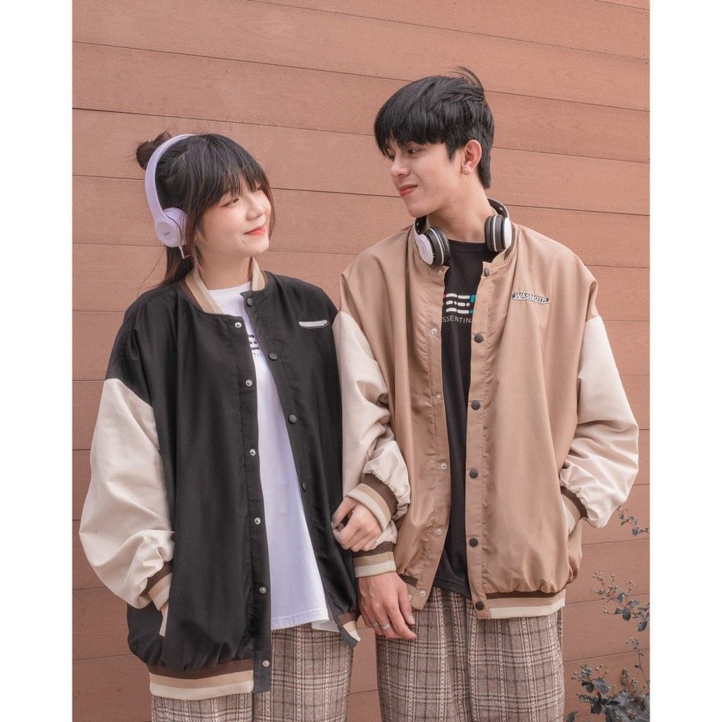 Áo Bomber Jacket Unisex 🍓FreeShip🍓 Áo Khoác Bóng Chày Nhung 2 Lớp Đôi Nam Nữ | BigBuy360 - bigbuy360.vn
