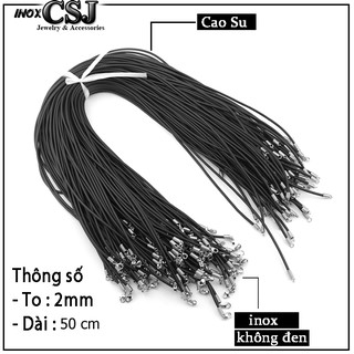 Combo 10 dây chuyền kỉ niệm tập thể cao su 2 ly khóa inox không đen rẻ đẹp mà chất