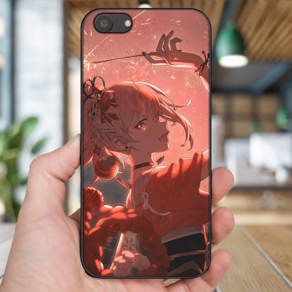 Ốp lưng Oppo A83 viền đen in hình Yoimiya Genshin Impact