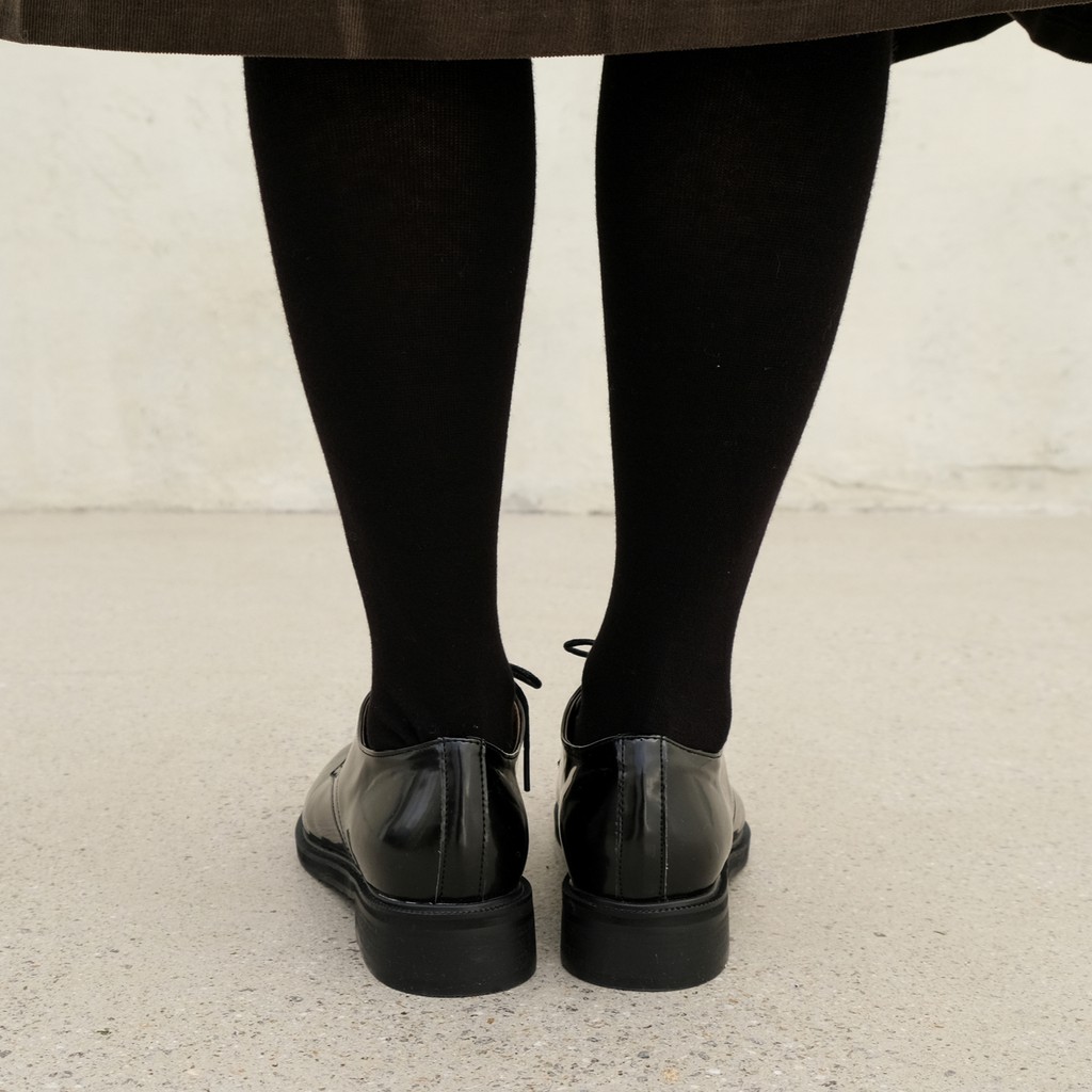 Polish derby shoes - giày derby nữ da bóng