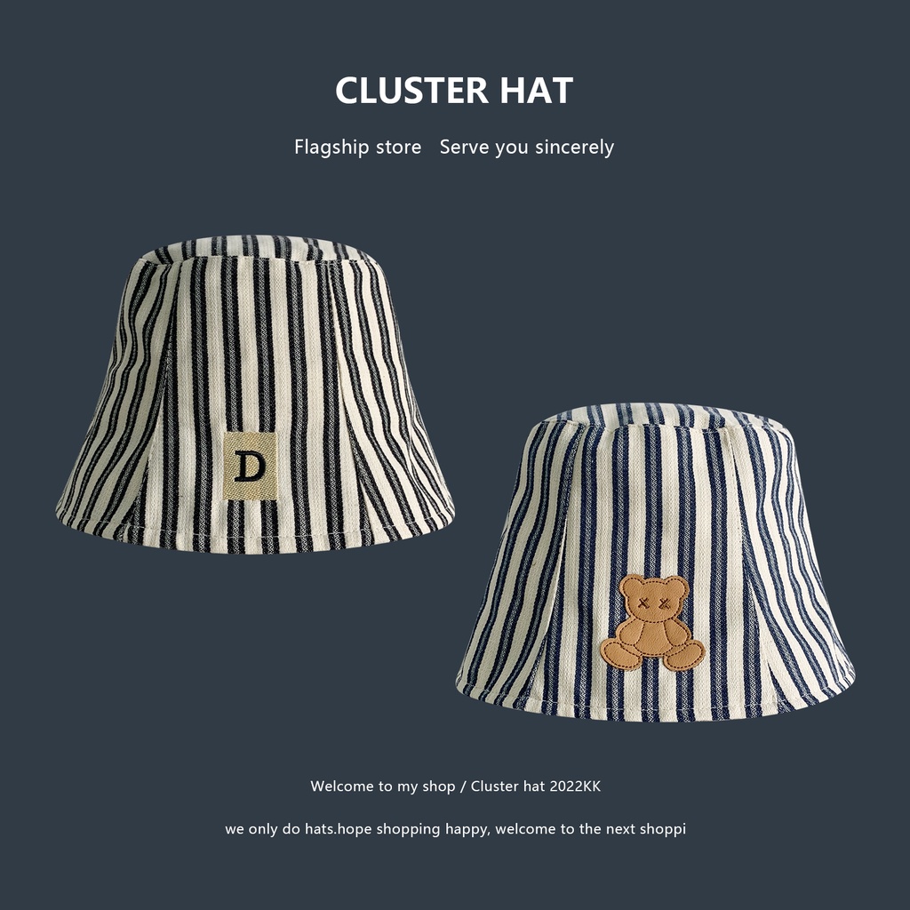 Mũ Bucket Họa Tiết Gấu Hoạt Hình Phong Cách Hàn Quốc Dễ Phối Đồ Thời Trang Xuân Hè Cho Nữ