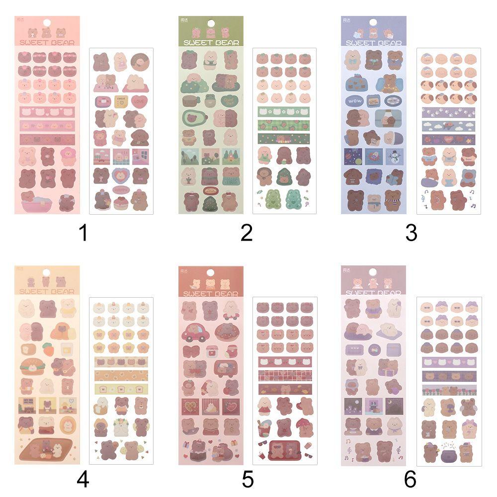 MAG Bộ 2 Tấm Sticker Dán Trang Trí Nhật Ký Hình Hoạt Hình