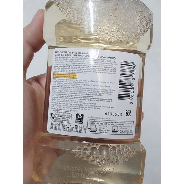 Nước súc miệng listerine 250ml giúp nướu chắc khỏe Gum Care