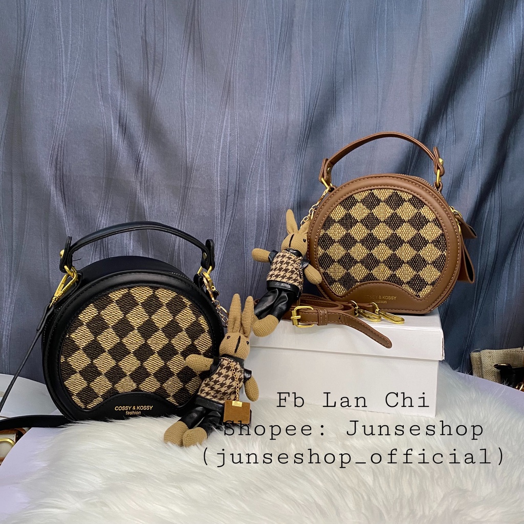 Túi dáng hộp kèm thỏ size 20cm cực xinh
