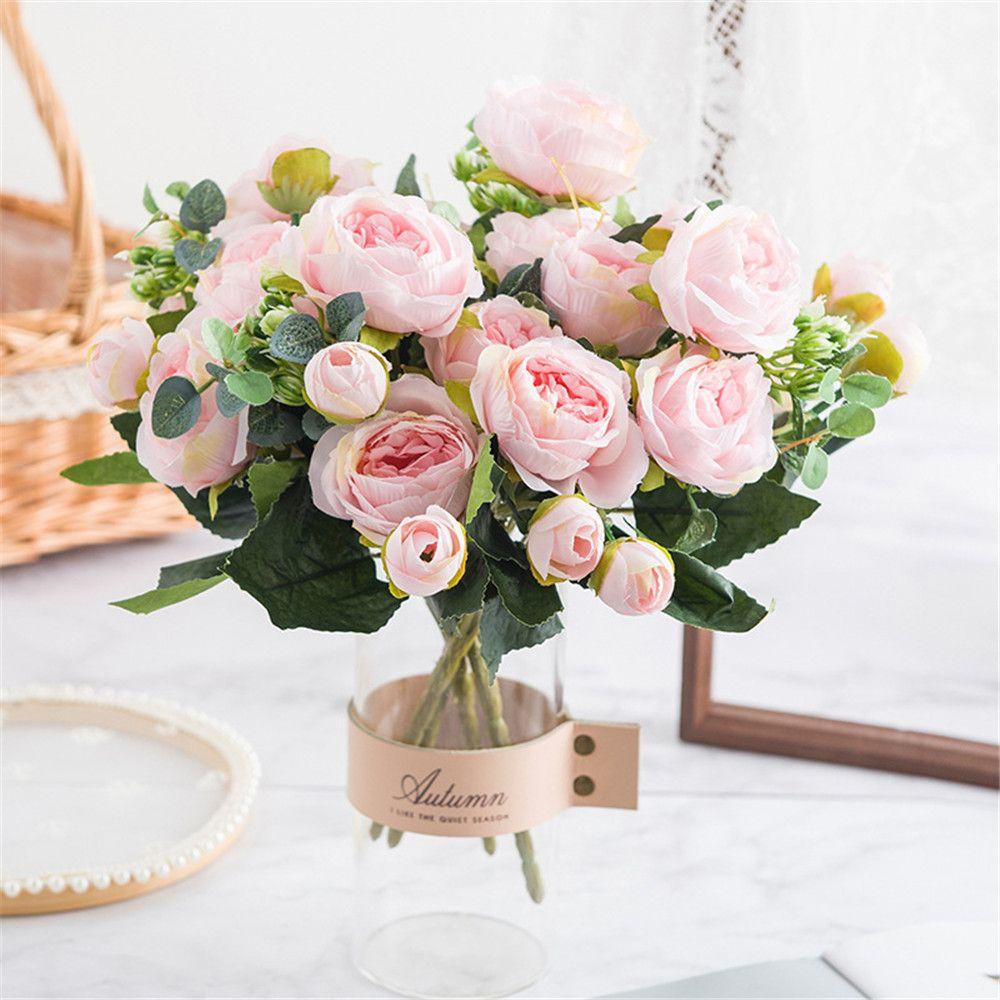 KUNHEV Hoa Mẫu Đơn Giả Bằng Lụa Trang Trí Mới