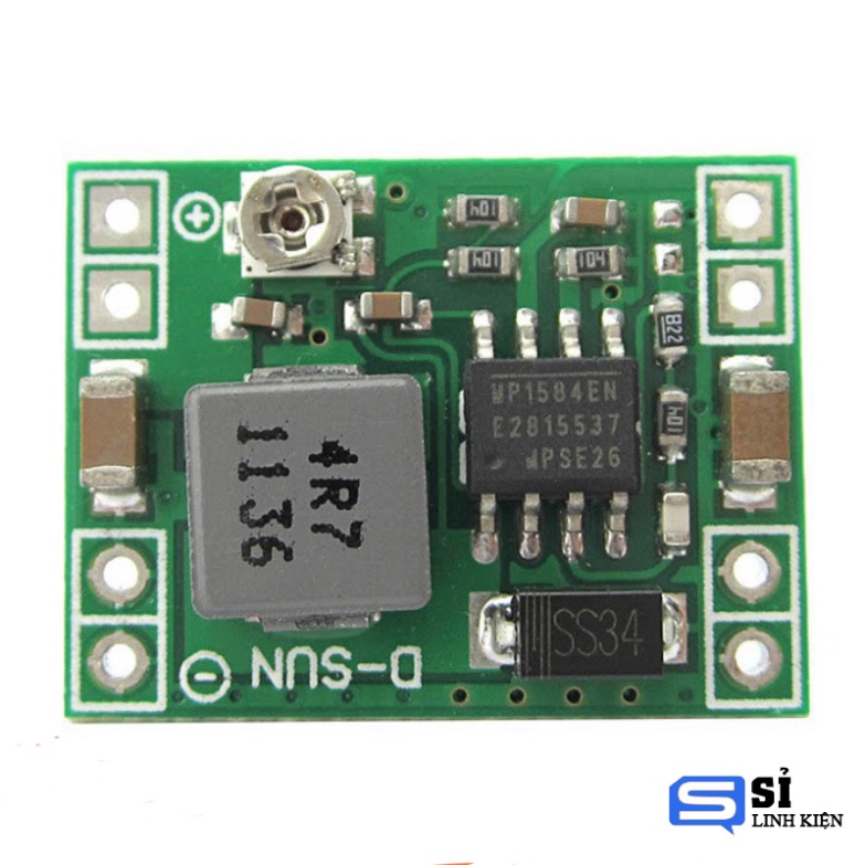 Mạch nguồn hạ áp mini 3A BUCK DC MP1584 - Module nguồn có thay đổi và điều chỉnh điện áp