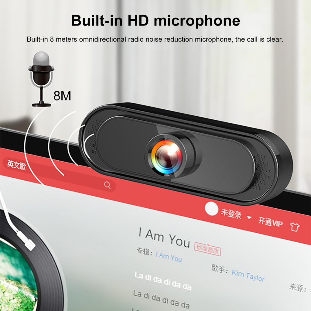 Webcam Kỹ Thuật Số 720p / 1080p Có Micro Cho Máy Tính / Laptop