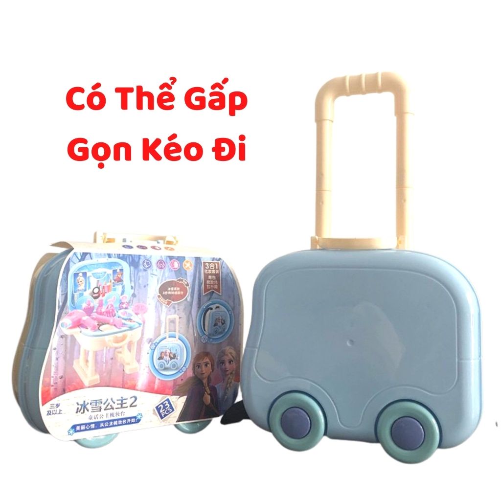 Bộ Đồ Chơi Vali Trang Điểm Elsa Frozen Cao Cấp Loại 1 Cho Bé Gái, Alokids Tb