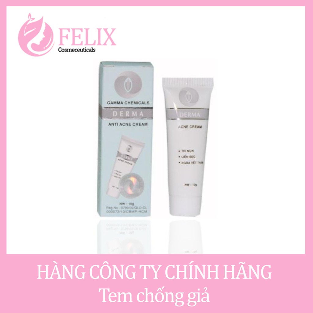 KEM GIẢM MỤN DERMA ANTI ACNE CREAM TUÝP 10g