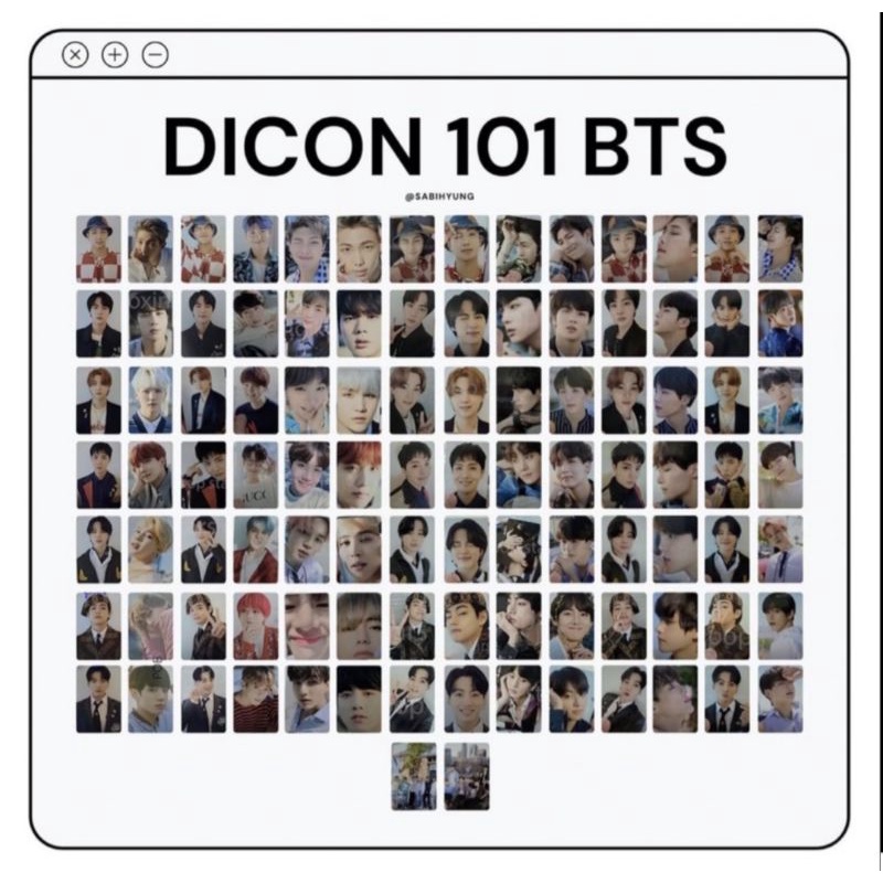 Card Dicon BTS chính hãng theo set