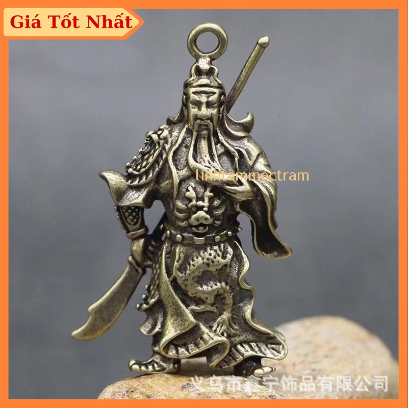 Tượng đồng mini phong thủy quan công quan vân trường trang trí nhà cửa