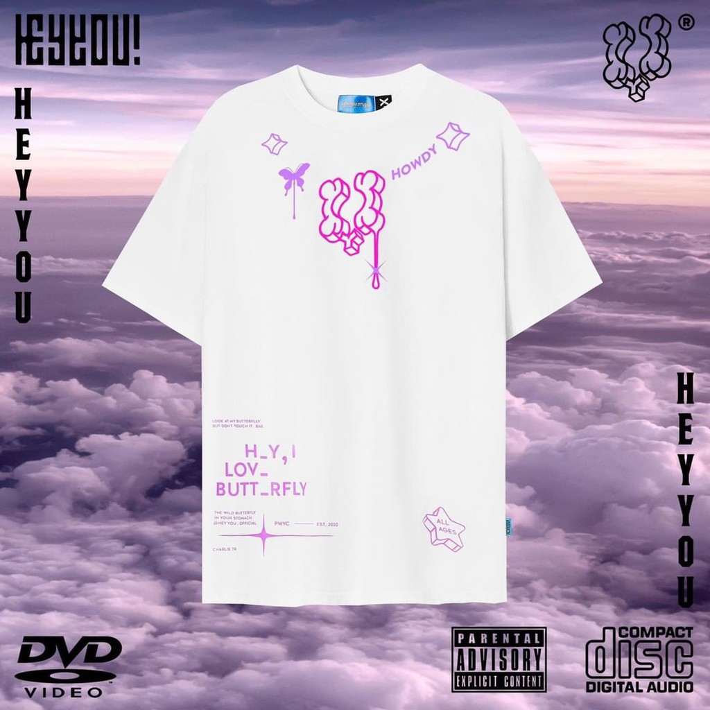 Áo Thun Tay Lỡ HEYYOU BUTTERFLY Form Rộng Unisex