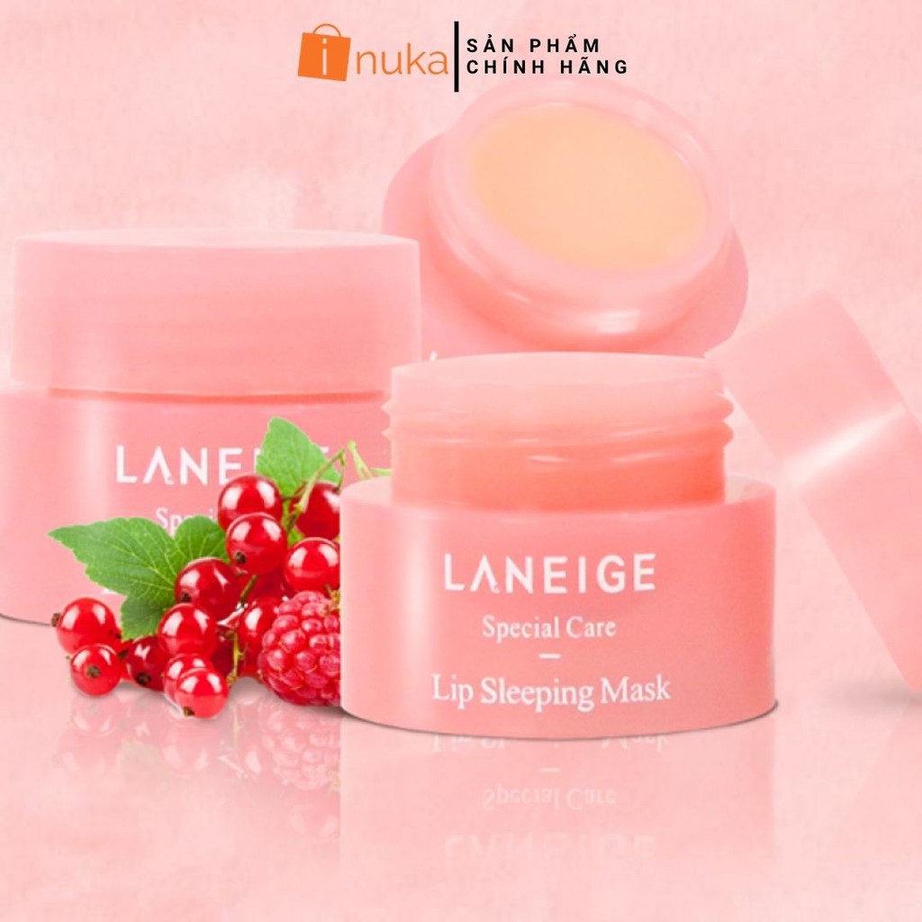 [100%-Hàng Auth ] Mặt nạ ngủ môi Laneige 3g, son dưỡng môi, tẩy tế bào chết , chăm sóc, dưỡng, tái tạo môi hồng.