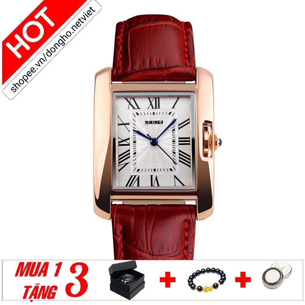 Đồng hồ nữ SKMEI SK1 dây da cao cấp phong cách trẻ trung nữ tính