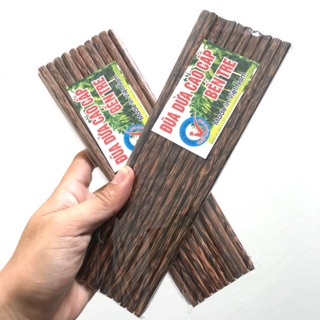 COMBO 20 đôi Đũa dừa loại 1 hàng đẹp không dùng hóa chất tẩy gỗ - An toàn cho sức khỏe (CTH725-2) HAHANCO