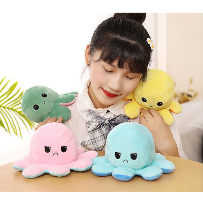 Thú Nhồi Bông Hình Bạch Tuộc Hai Mặt Lật Làm Quà Tặng Cho Bạn Trai / Bạn Gái