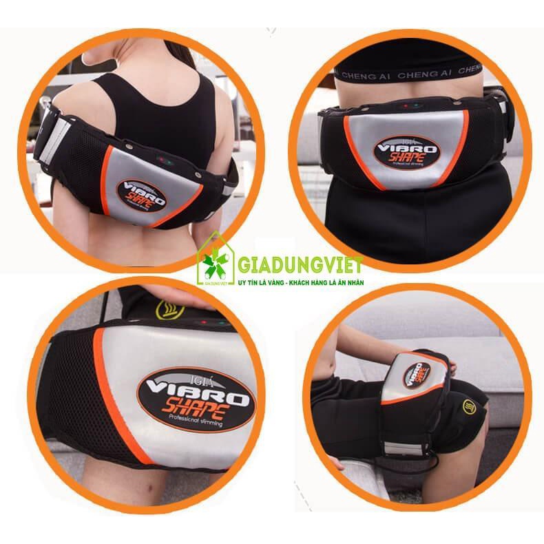 Đai Giảm Mỡ Bụng- Đai Massage Vibro Shape USA, 2 Chế Độ Quấn Nóng &amp; Lạnh, Giảm Mỡ Bụng Nhanh Chóng