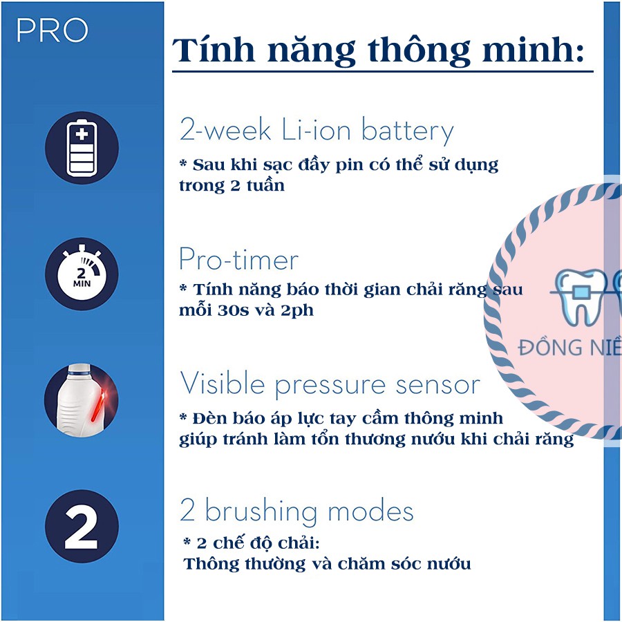 Bàn chải điện Oral -B Pro 2 2000 - 2000s