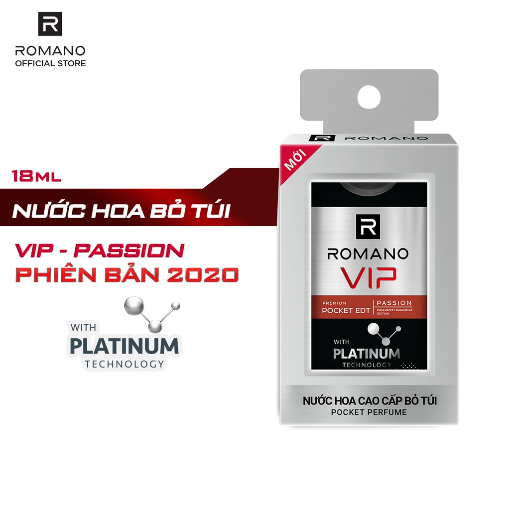 [MỚI] Nước hoa bỏ túi cao cấp Romano Vip 18ml Passion