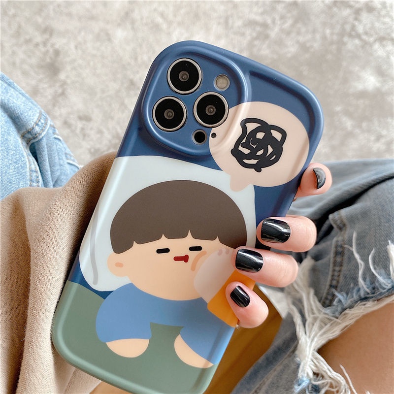 Ốp Điện Thoại Silicon Mềm In Hình Bé Trai/Bé Gái Ngủ Cho IPhone 12 13 11 Pro Max X Xs Max Xr 7 8 Plus