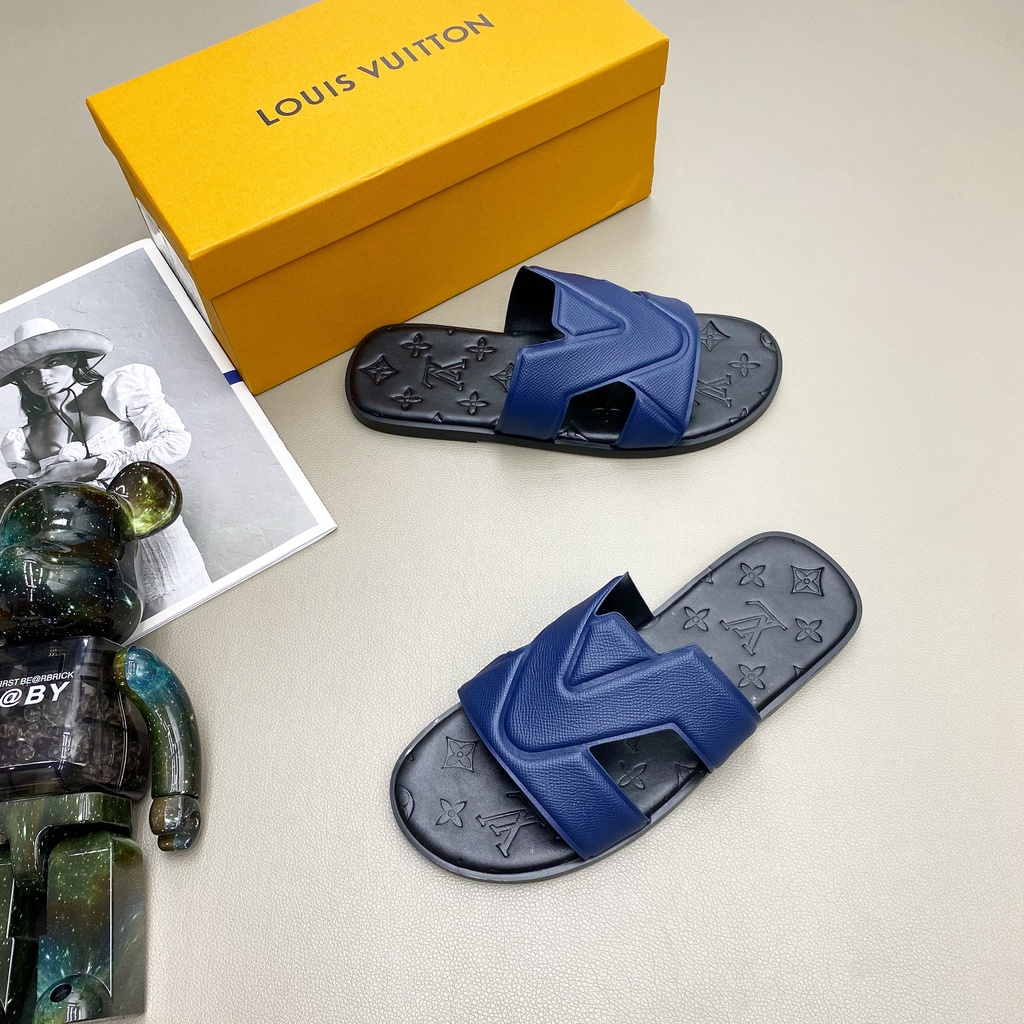 Dép lê quai ngang LV họa tiết LA fullbox size 38-42