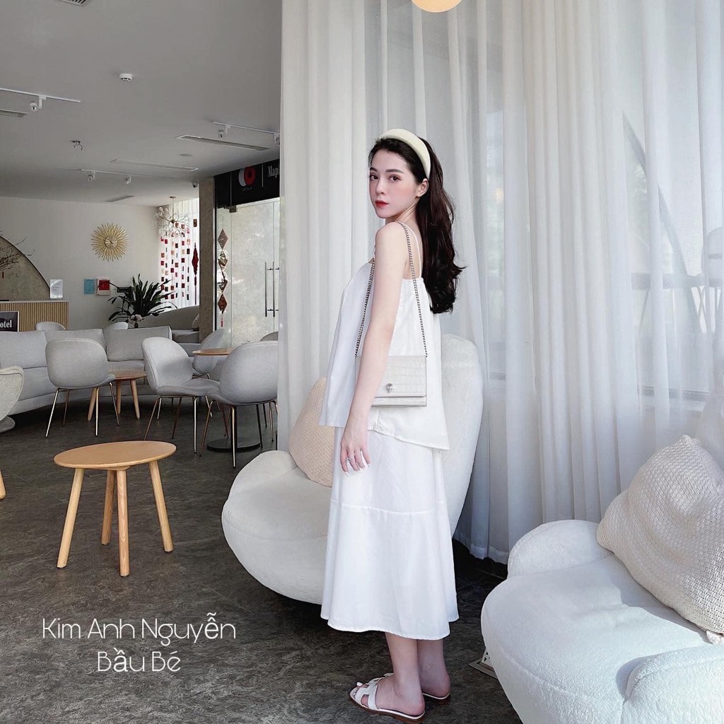 Sét áo 2 dây+ chân váy suông xinh ( kèm ảnh thật,video) | BigBuy360 - bigbuy360.vn