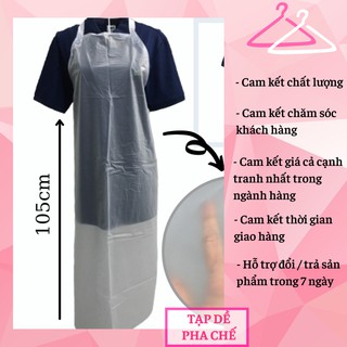 Tạp dề nhựa PVC trong suốt chống thấm nước dành cho đầu bếp, barber