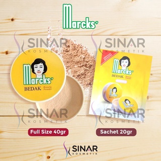 Image of Marcks Beauty Powder Bedak Tabur | Full size 40 gr & Sachet 20gr