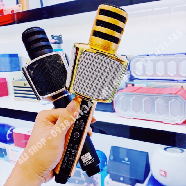 [Mã ELORDER5 giảm 10K đơn 20K] Micro Karaoke SD-17 Mic Hút Nhạc To Bluetooth 3.0