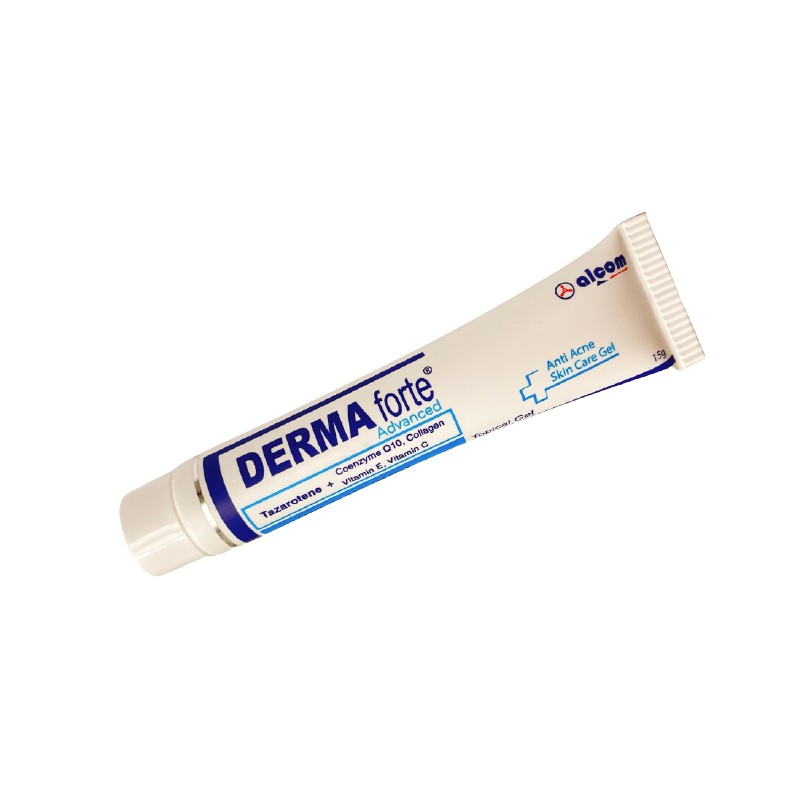 DERMA FORTE ADVANCED Gel Tazarotene giảm mụn, ngừa thâm, mờ sẹo Gamma Chemicals (bản mới) 15g