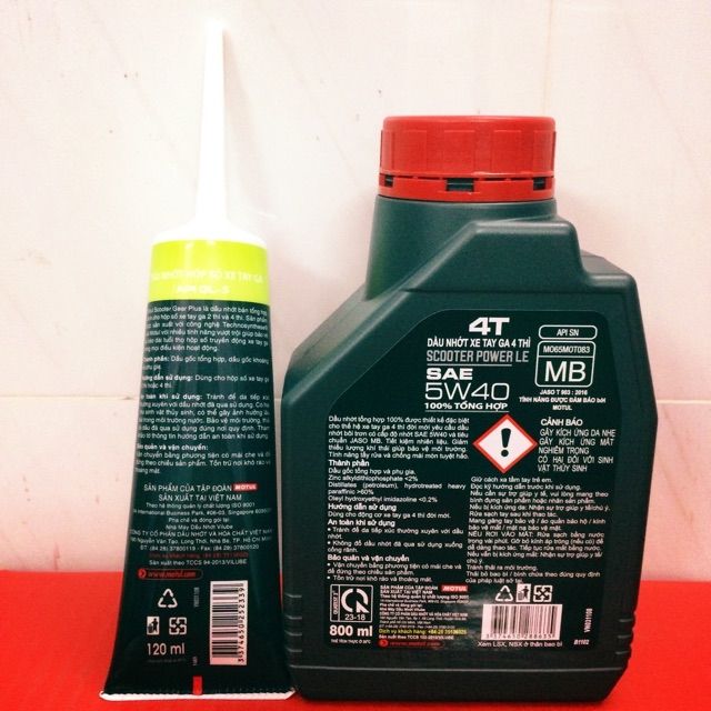 MOTUL SCOOTER POWER LE 4T 5W40 100% TỔNG HỢP 800ml