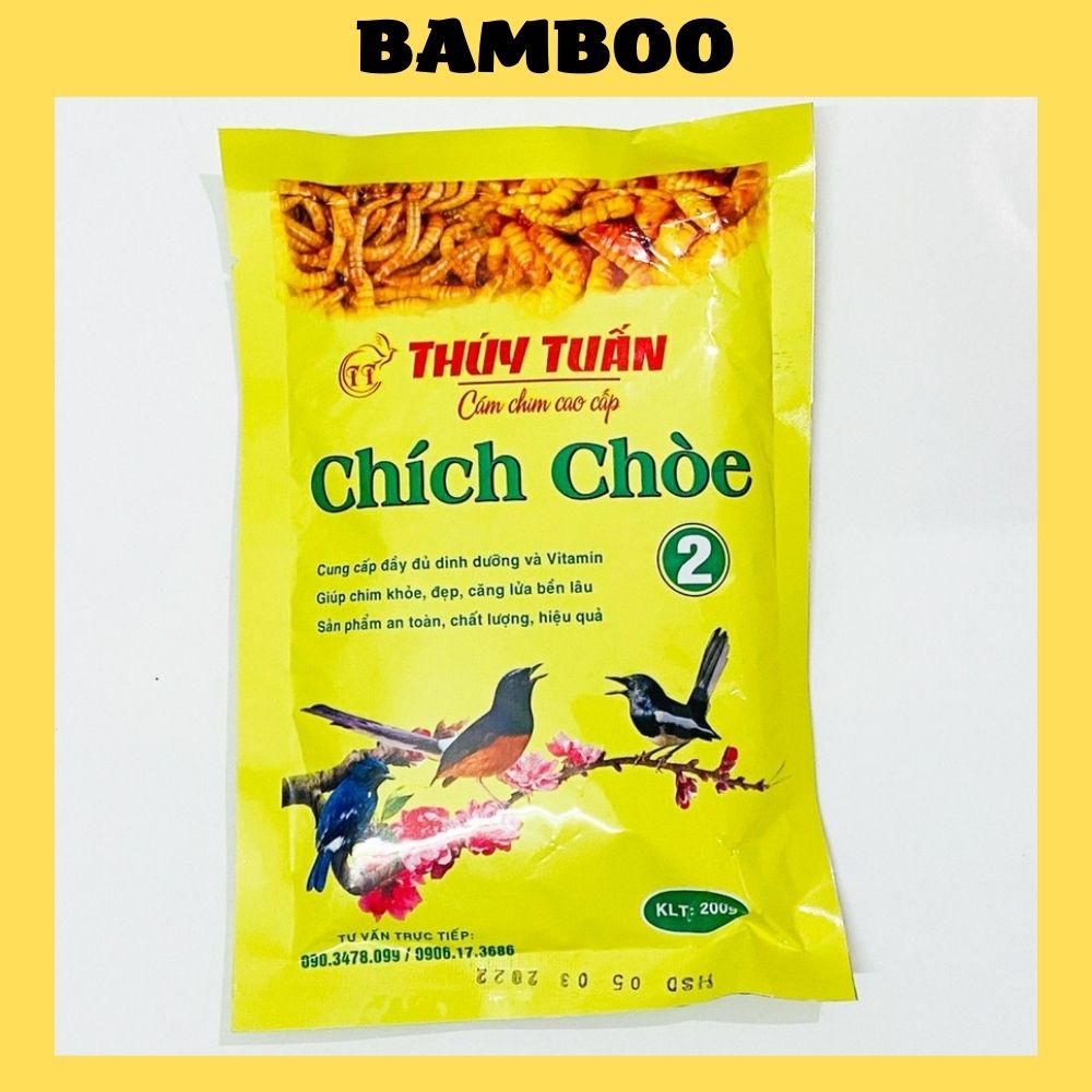 Cám chim chích chòe Thúy Tuấn số 2 cao cấp 200 gram - Cám chích chòe Thúy Tuấn giá rẻ