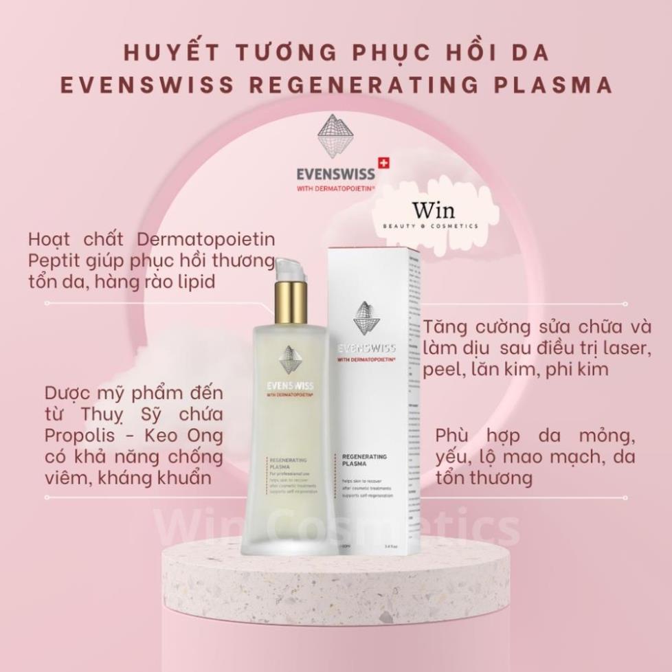 Tinh Chất Huyết tương EVENSWISS REGENERATING PLASMA 50ml làm dịu phục hồi trẻ hóa da