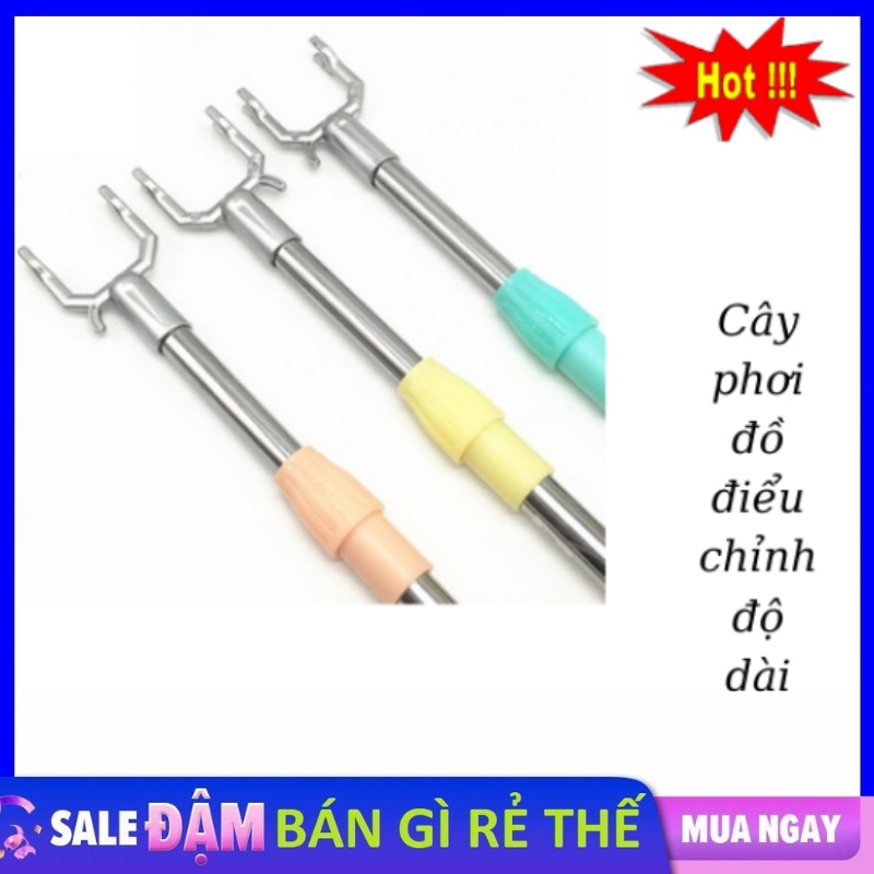 Cây phơi đồ điều chỉnh độ dài 1,5m tiện dụng nthinhuy01