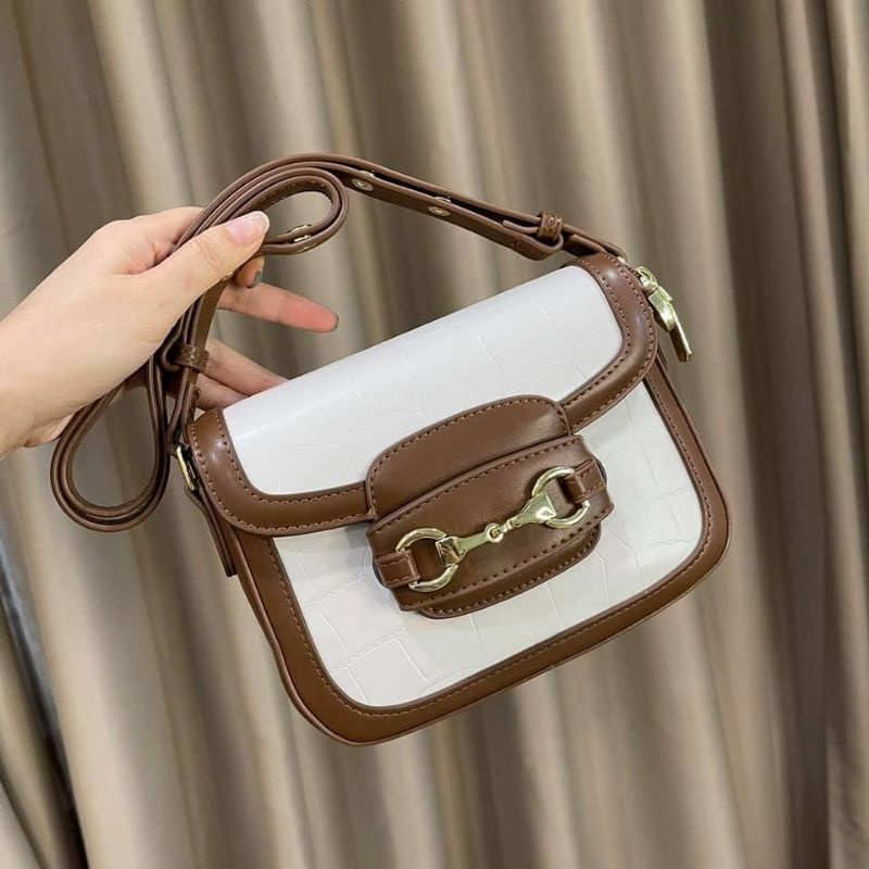 ⚡︎Freeship⚡︎Túi Móc Quai Ngang - Túi Đeo Chéo Hồ Ngọc Hà size 23cm Sang Chảnh đủ 4 màu - LOLOS BAG