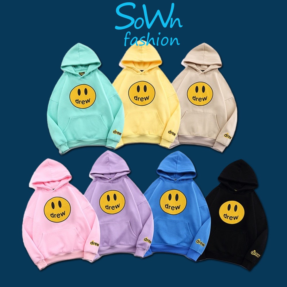 [Mã SRBACK010912 hoàn 20K xu đơn 50K] Áo Hoodie DREW HOUSE mặt cười SownFashion , áo nỉ bông hoodie unisex nam nữ