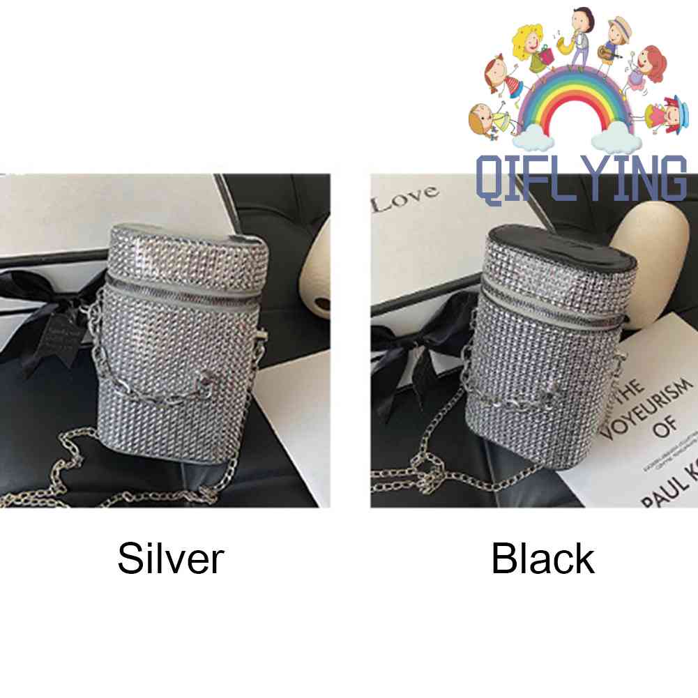 Túi Đeo Vai Đính Đá Pha Lê Thời Trang Dành Cho Nữ