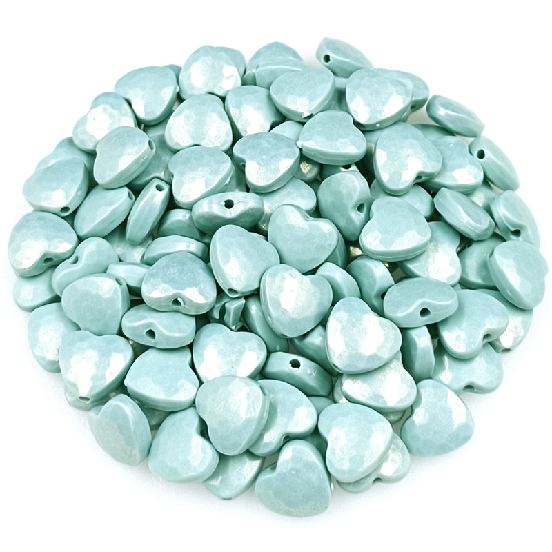 Bộ 20 Hạt Nhựa Hình Trái Tim 11mm Tự Làm Trang Sức