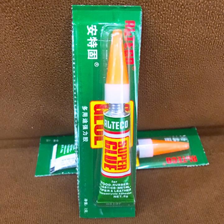 vỉ 12 tuýp keo dán giày dép đa năng super glue alteco siêu dính